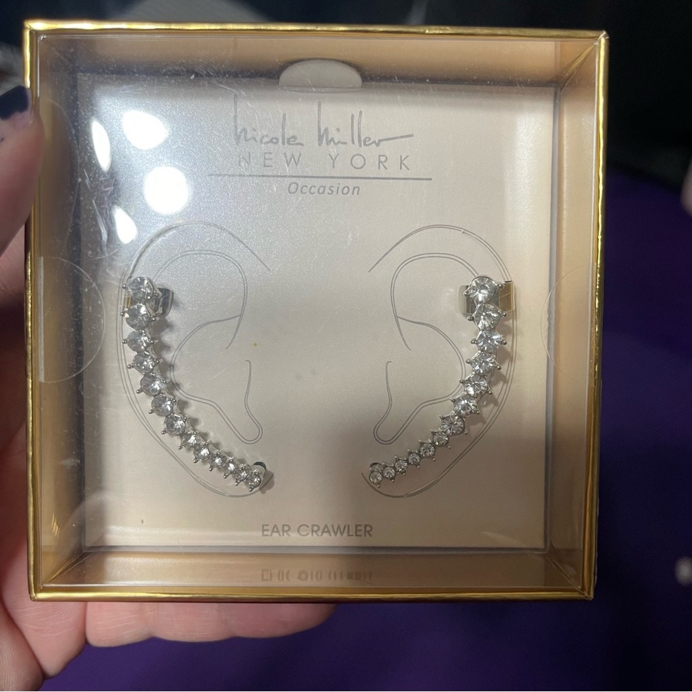 BNIB Nicole Miller Occasion Earrings silver